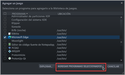 Agregar Microsoft Edge como un juego