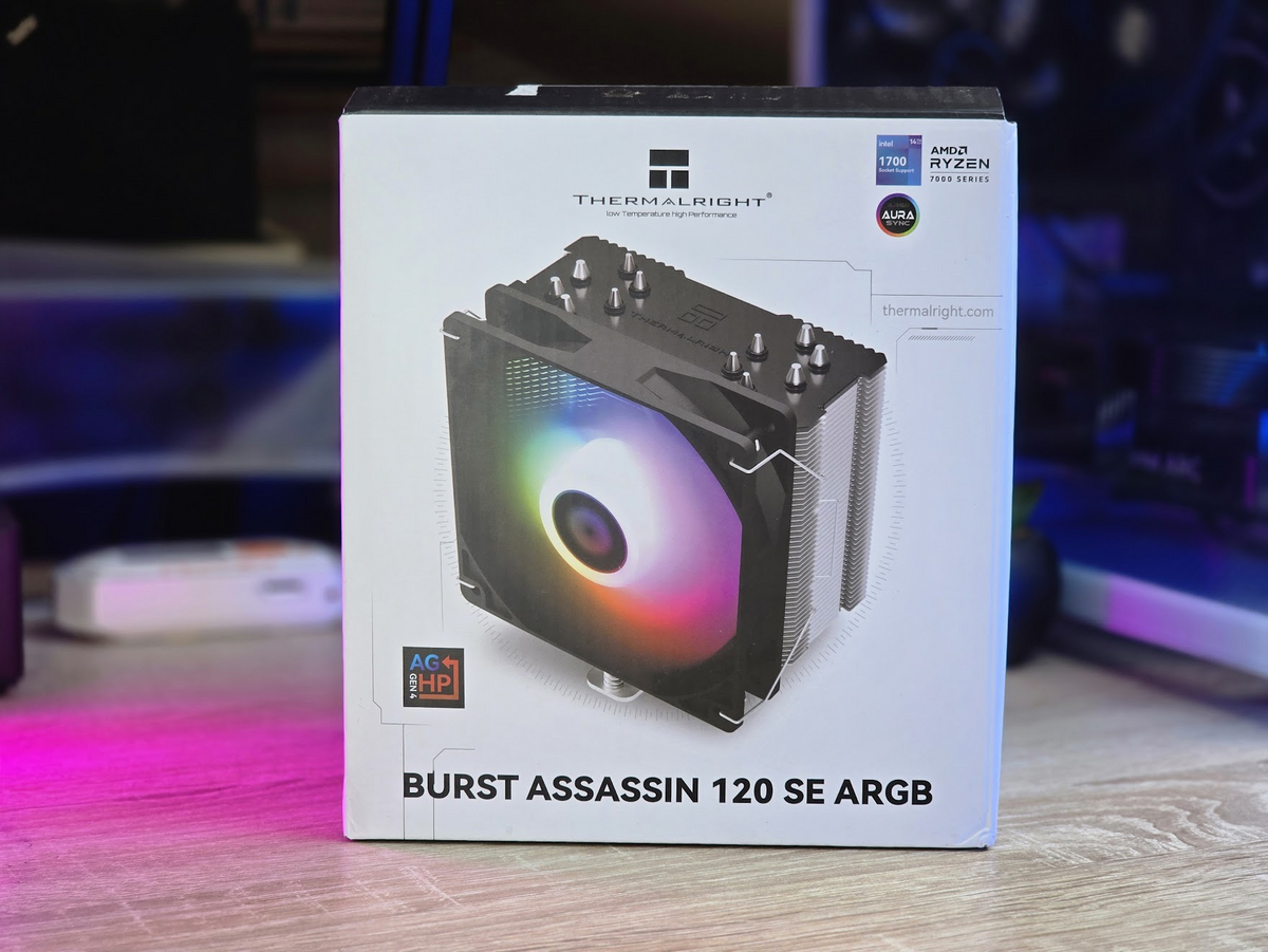 Thermalright Burst Assassin 120 SE ARGB - Vista frontal del producto en su caja