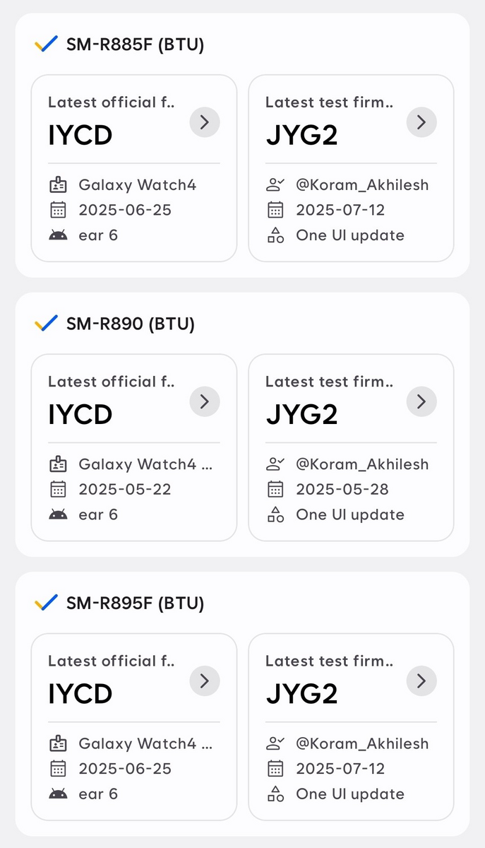 Actualizaciones a WearOS 6 de los Galaxy Watch