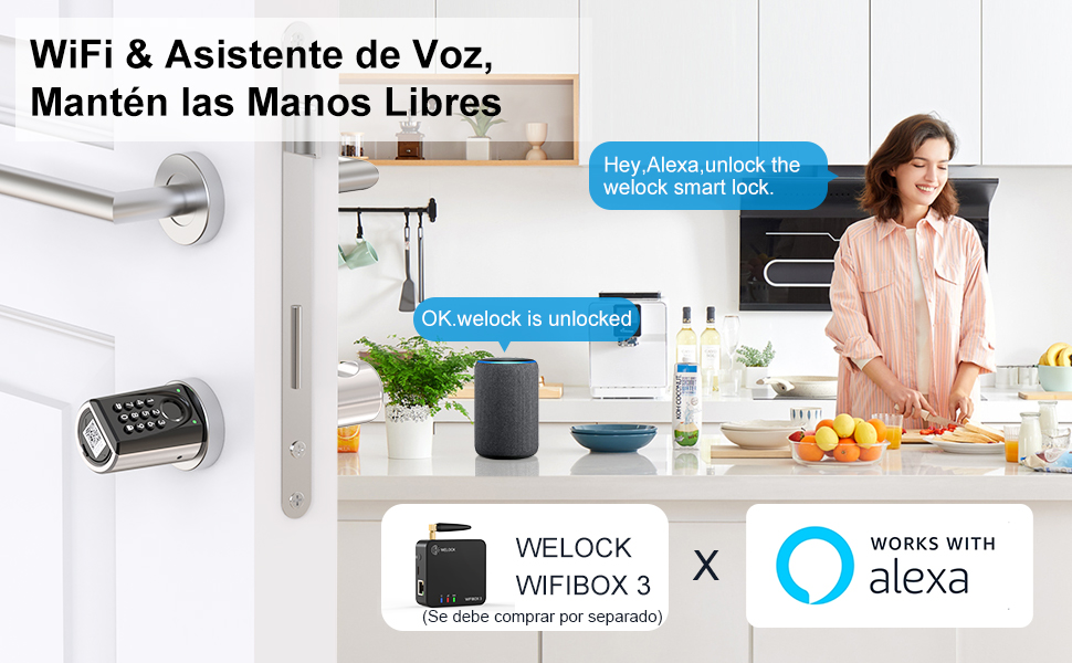 WELOCK Smart Lock U41 Pro: WiFi & Asistente de Voz