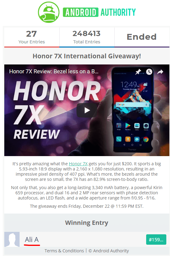 Honor 7X International Giveaway.png