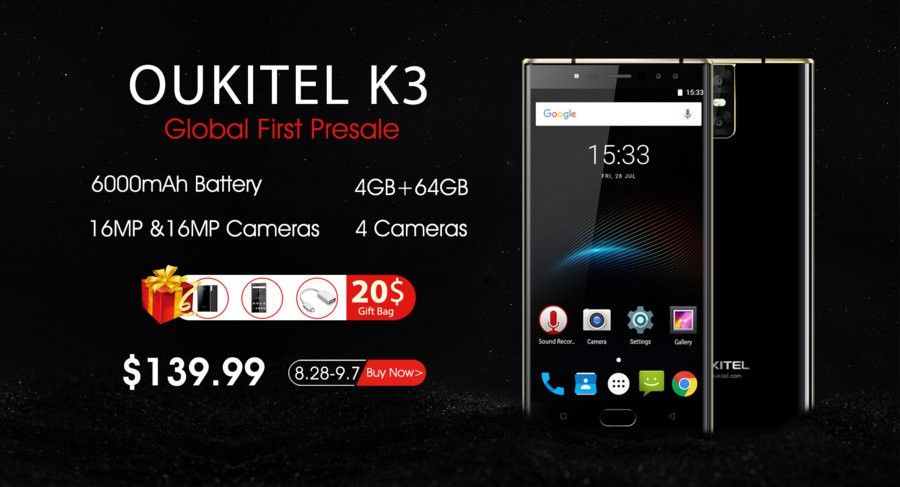 OUKITEL K3 presale starts.jpg