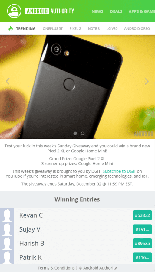 Pixel 2 XL   Google Home Mini International Giveaway    AndroidAuthority.png