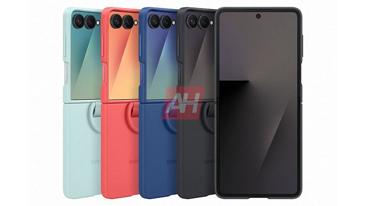 Fundas oficiales del Samsung Galaxy Z Flip 7: Clear Case transparente, Silicone Ring Case con anillo verde menta y Kindsuit Case de cuero sintético