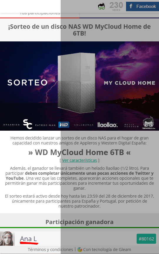¡Sorteo de un disco NAS WD MyCloud Home de 6TB    Teknófilo.png