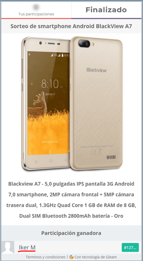 Sorteo internacional Blackview A7 Smartphone.png