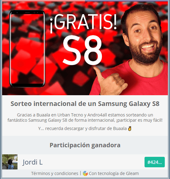 ¡Sorteo Internacional de un Samsung Galaxy S8 .png