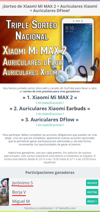 Sorteo Xiaomi Mi MAX 2   Auriculares DFlow   Auriculares Xiaomi.png