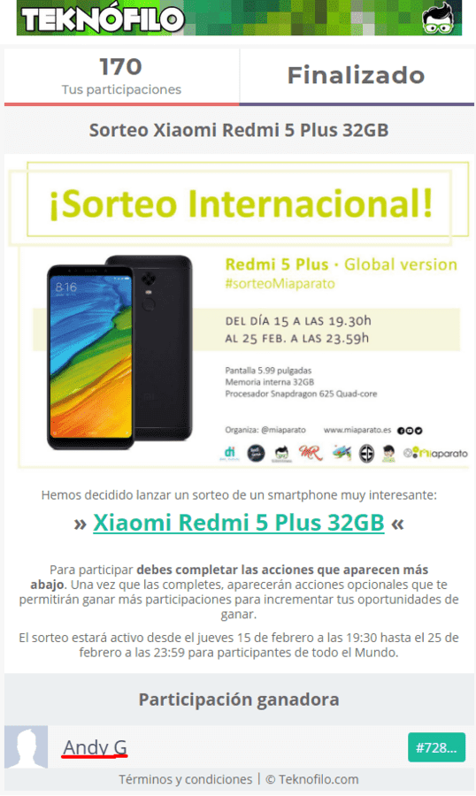 Sorteo Xiaomi Redmi 5 Plus 32GB.png