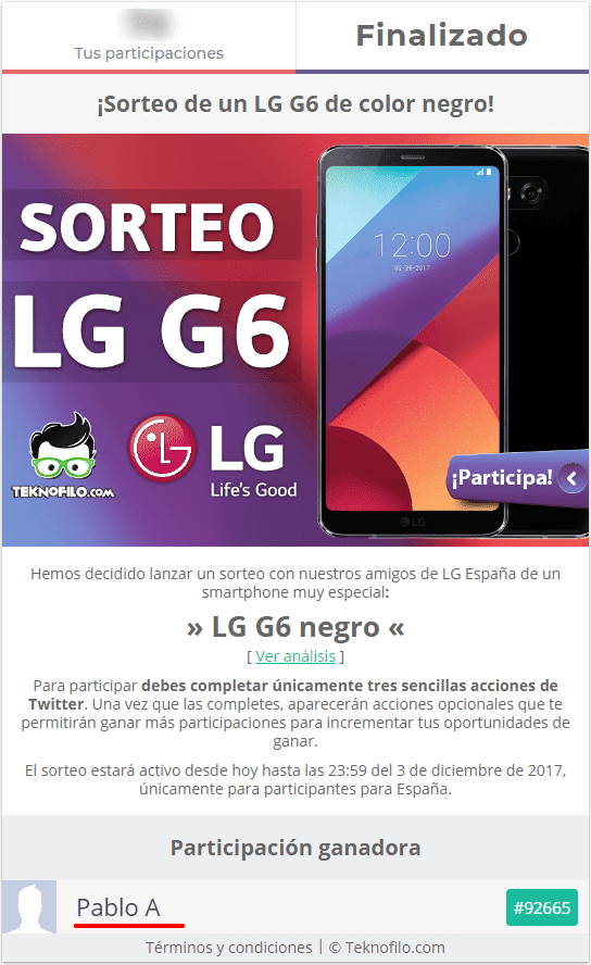 ¡Ya tenemos ganador del sorteo nacional del LG G6    Teknófilo.png