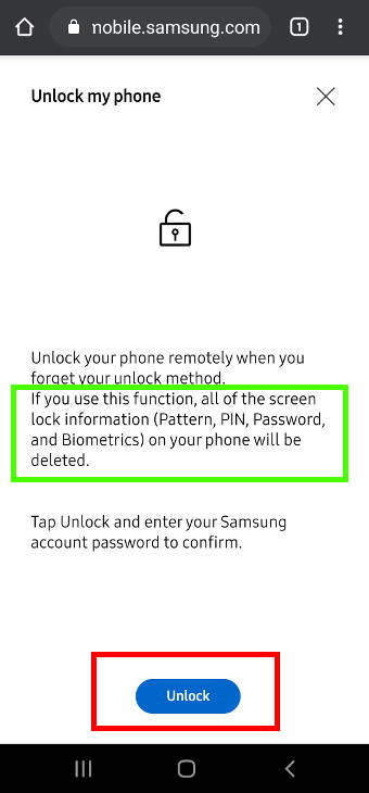 ¿Cómo desbloquear Galaxy S20 cuando olvida la contraseña o el PIN (sin reiniciar el teléfono)? 6 Desbloquee Galaxy S20 de forma remota sin contraseña / PIN