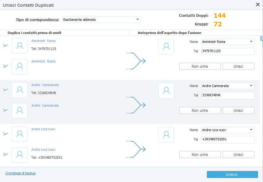 Combinar contactos duplicados en Android
