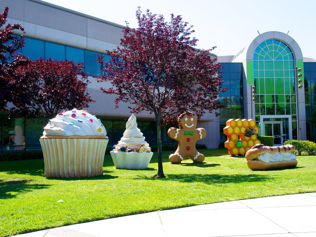 Oficinas de Android - donde podemos ver algunas de sus mascotas