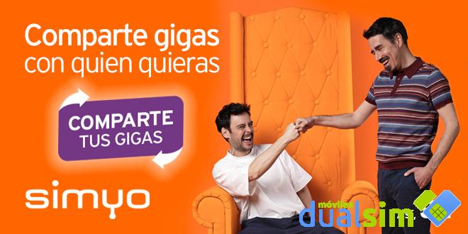 Desde ahora puedes compartir tus gigas en simyo, y además estrenan APP