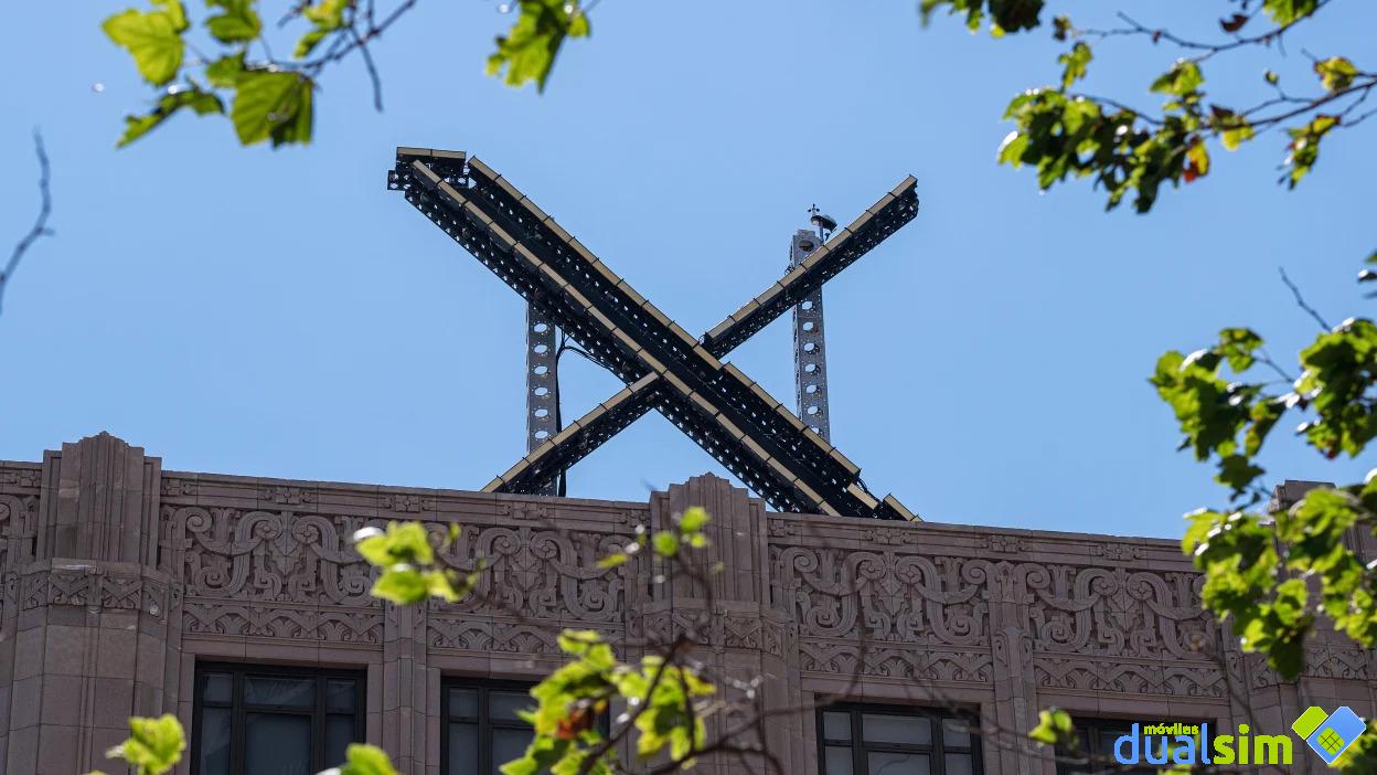 El letrero gigante «X» de la sede Twitter ha sido retirado por riesgos de seguridad