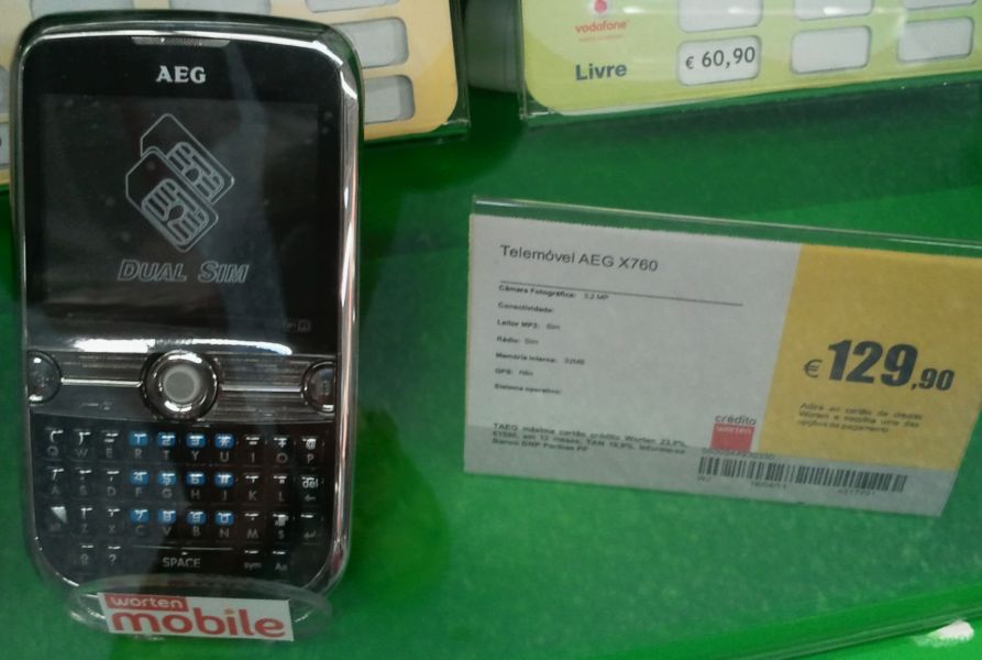 AEG X760 QWERTY en tiendas Worten (Portugal)