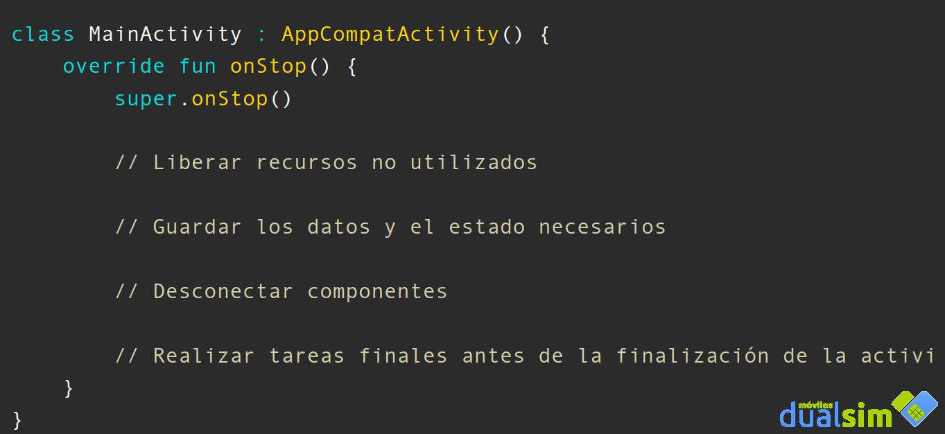 onStop() - Android Kotlin