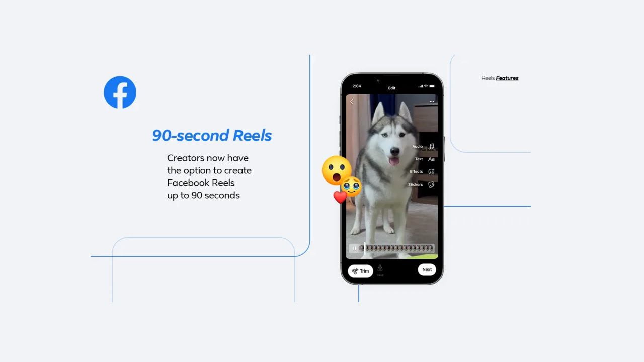 Meta extiende Facebook Reels hasta 90 segundos: hay otras novedades