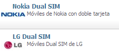 Nokia y LG Dual SIM
