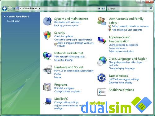 Panel de control de Windows