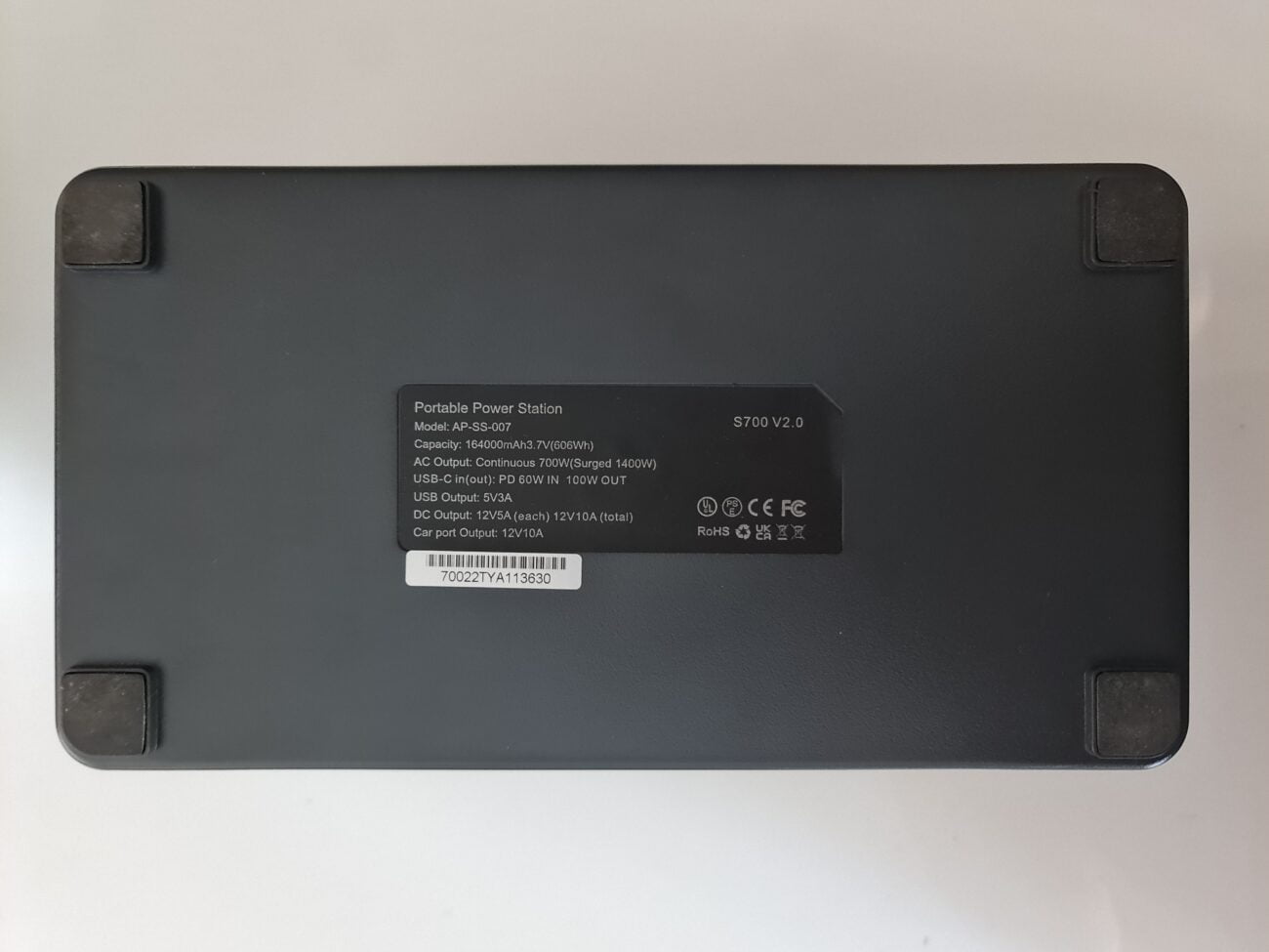 Allpowers S700 pegatina inferior