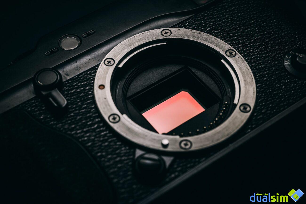 Zoom sobre sensor de cámara DSLR