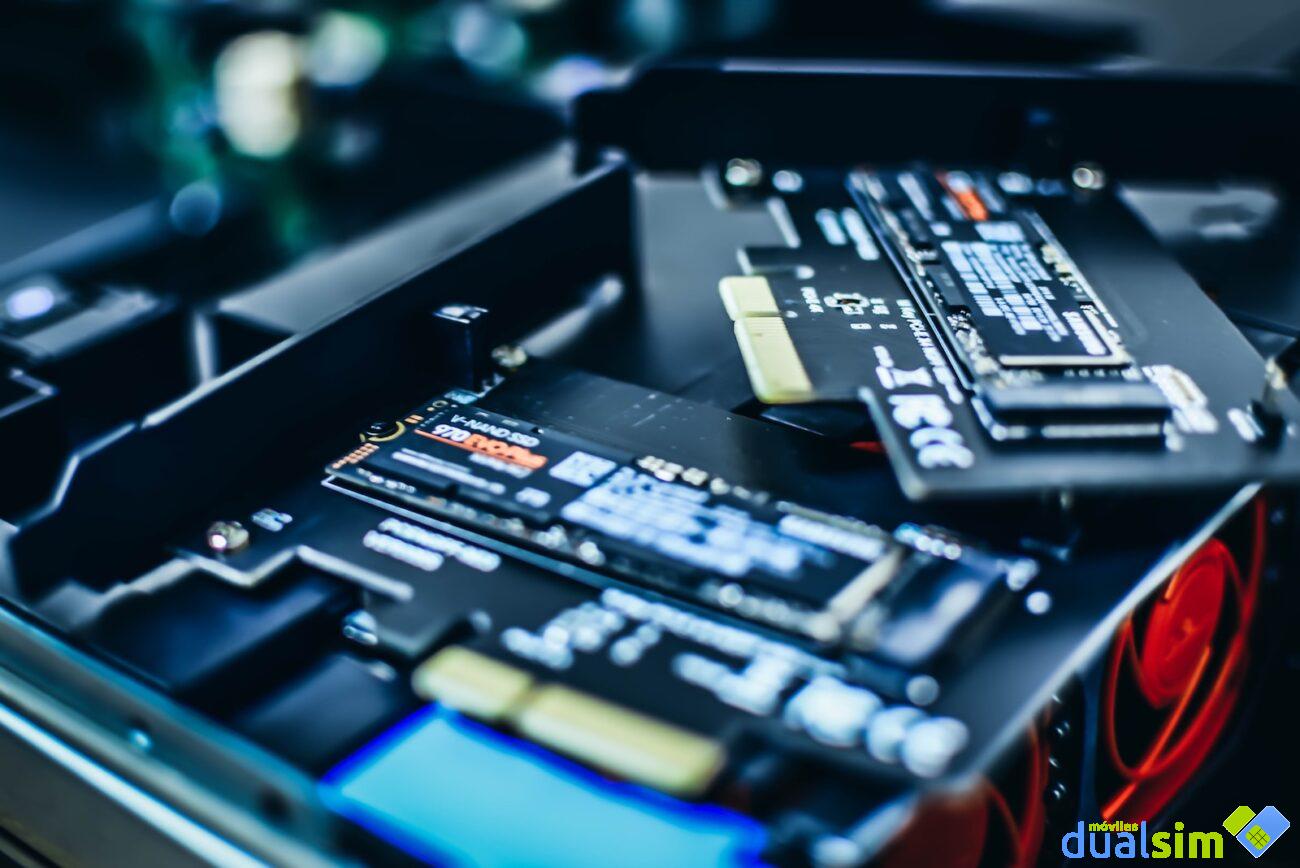 black and gray computer motherboard