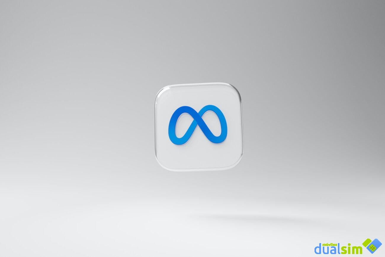 a white square with a blue logo on it