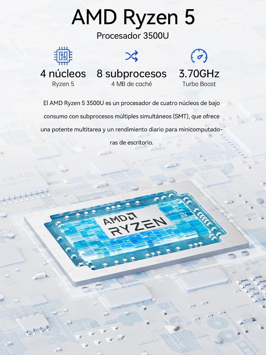 GMKtec AMD Ryzen 5 W11 Pro 3500U