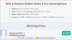 Win a Xiaomi Redmi Note 6 Pro Smartphone.png