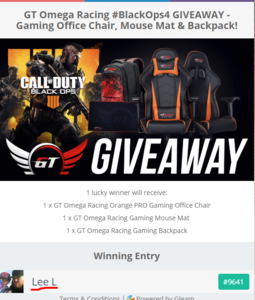 GT Omega Racing  BlackOps4 GIVEAWAY   Gaming Office Chair  Mouse Mat   Backpack .png