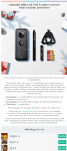 Insta360 ONE and ONE X action camera international giveaway.png